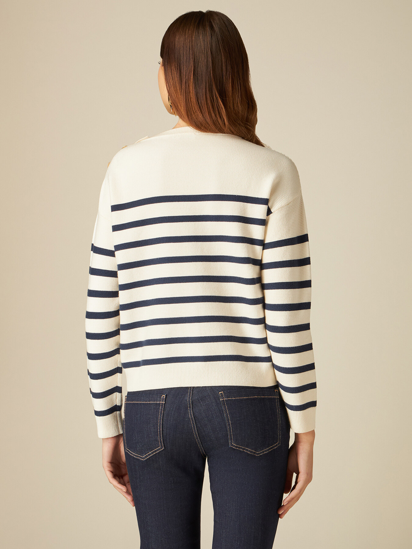 Maglia a righe con dettaglio bottoni image number 1