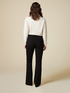 Pantaloni flared in punto milano image number 1