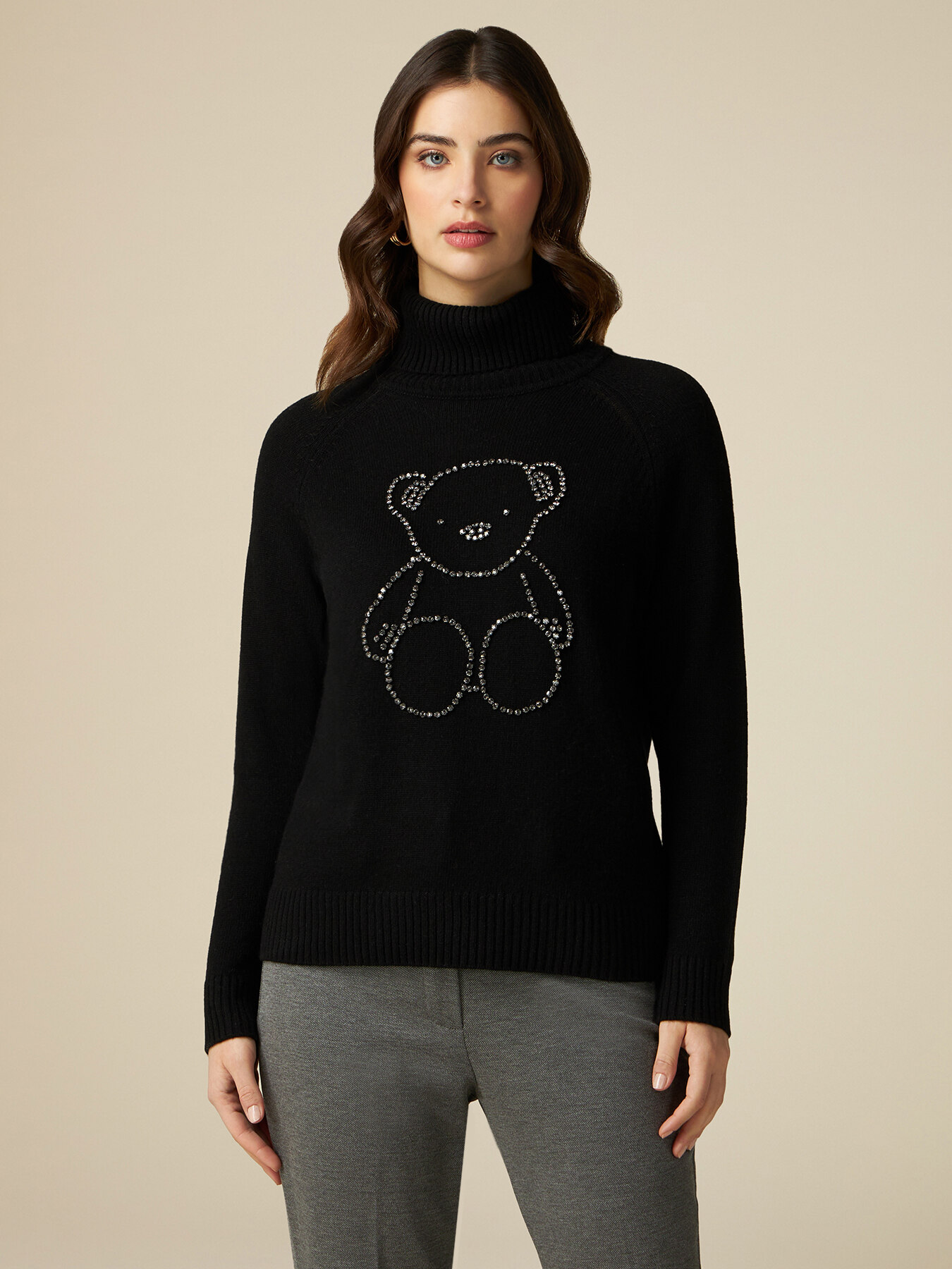 Dolcevita misto lana con castoni image number 0