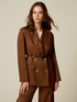 Veste blazer en twill m&eacute;lang&eacute; lin image number 0