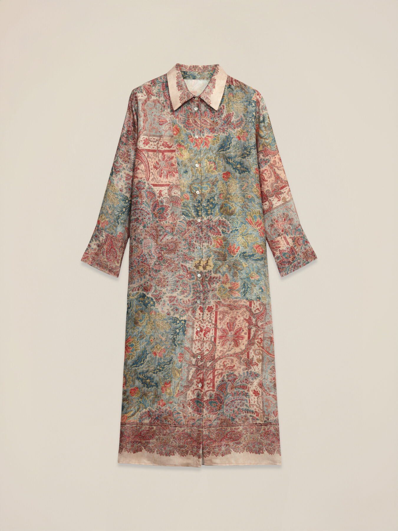 Patterned satin blouse image number 4