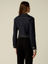 Denim jacket with faux shearling collar image number 1