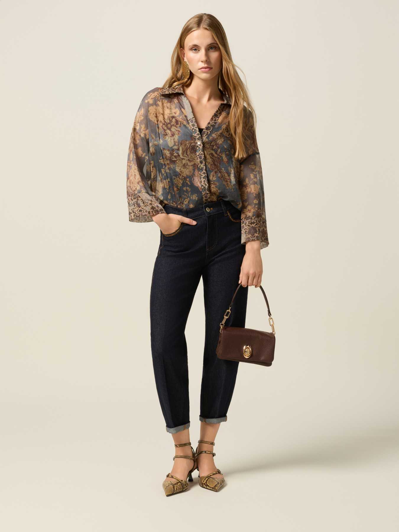 Jeans boyslim con strass image number 0