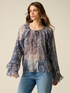 Bluse mit Fantasiemuster und Volants image number 0