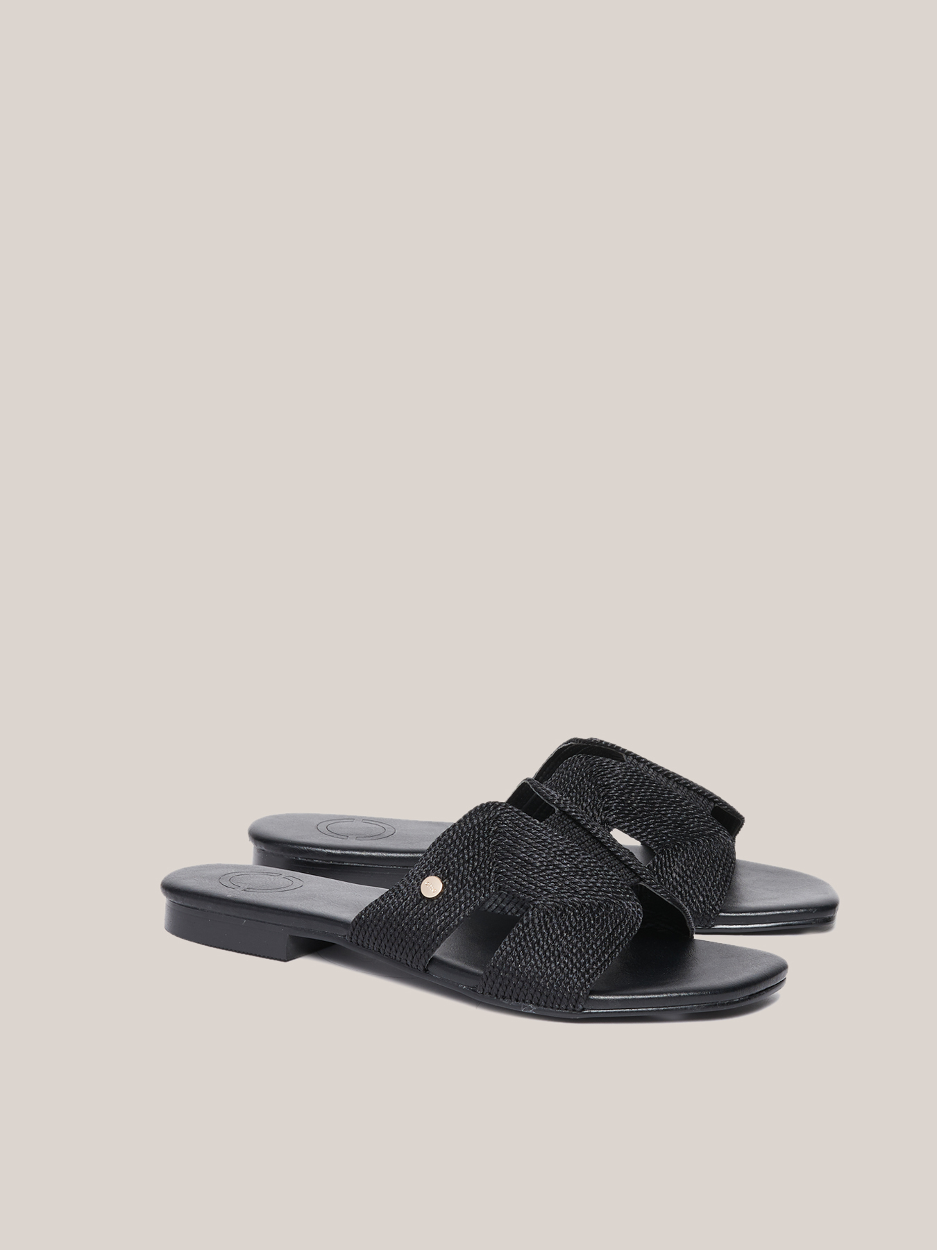 Sandali flat con fascia in corda image number 1