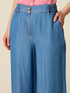 Pantalones palazzo de tencel efecto denim image number 2