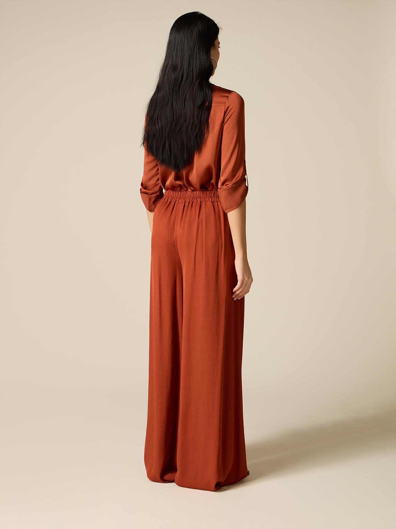 Palazzo-Hose aus Leinenmischung image number 1