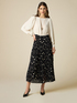 Long dress with patterned skirt image number 1