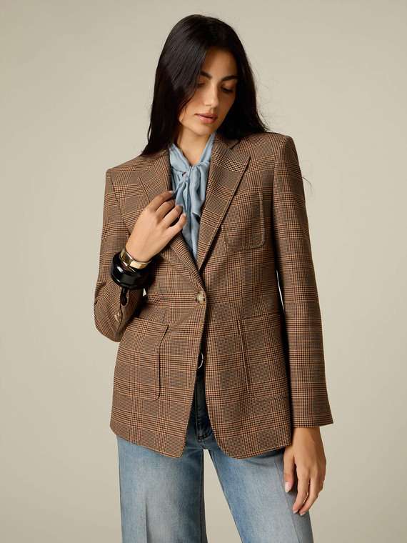 Karierter Blazer