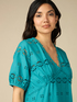 Midi broderie anglaise dress image number 2