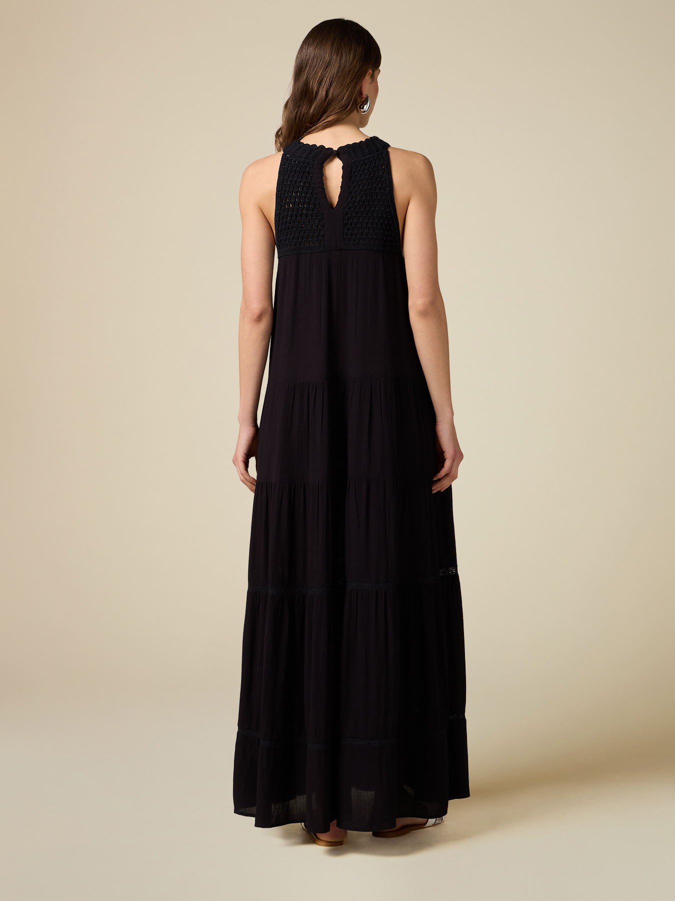 Rochie lungă cu o parte croșetată image number 1