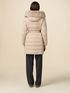 Midi down jacket with belt and furry edge image number 1