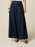 Pantaloni wide leg con baschina in vita image number 3