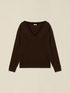 Lurex wool-blend knit top with lace image number 3