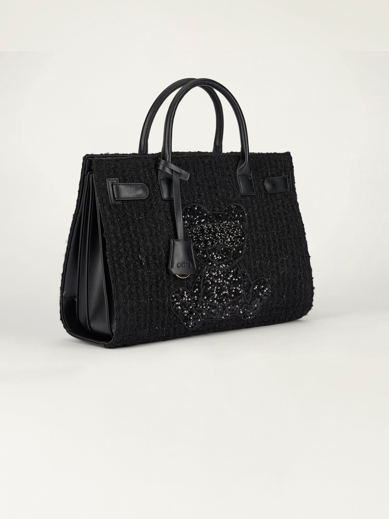 Geantă tote maxi din tweed image number 3