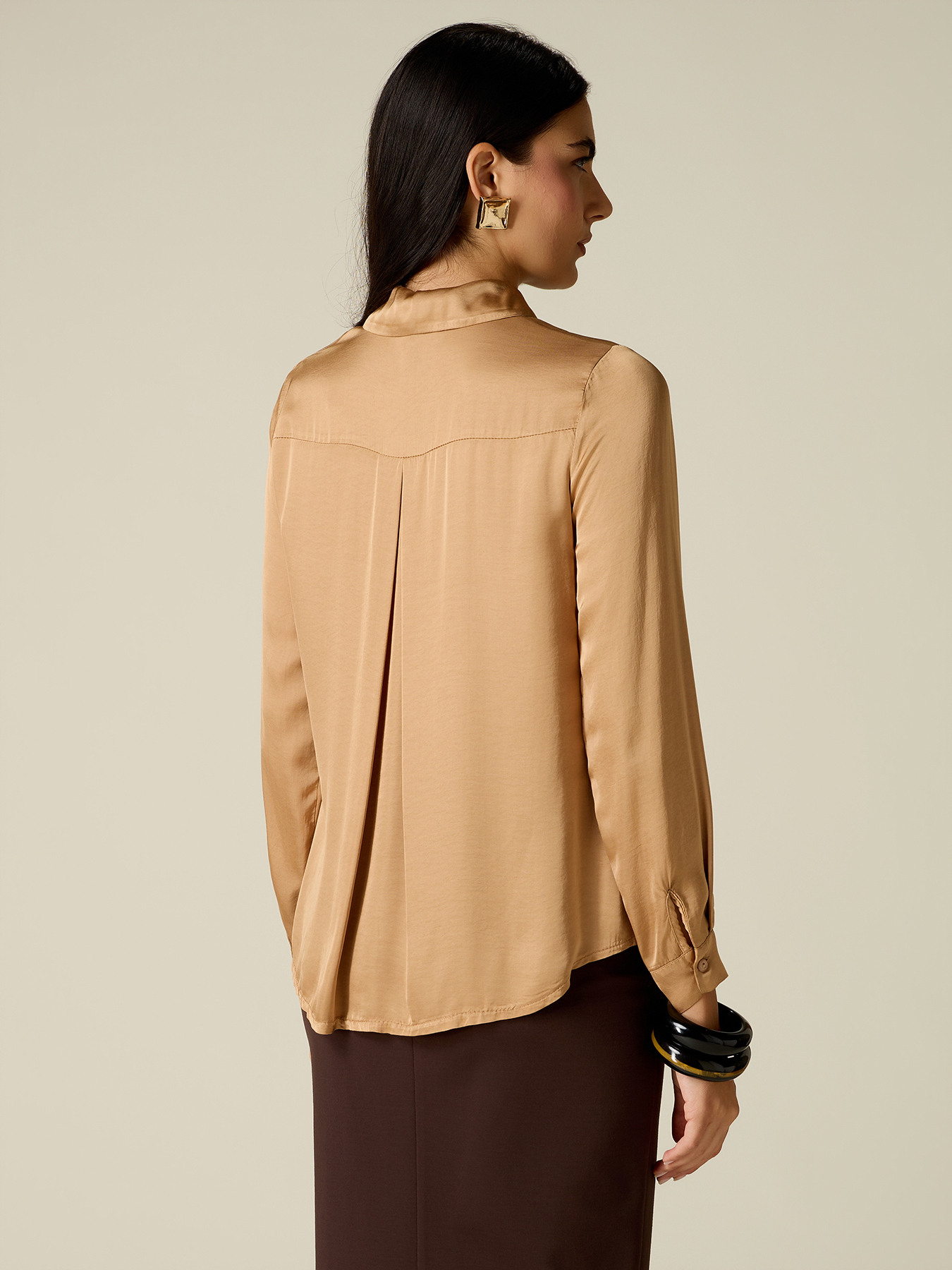 Viscose satin shirt image number 1