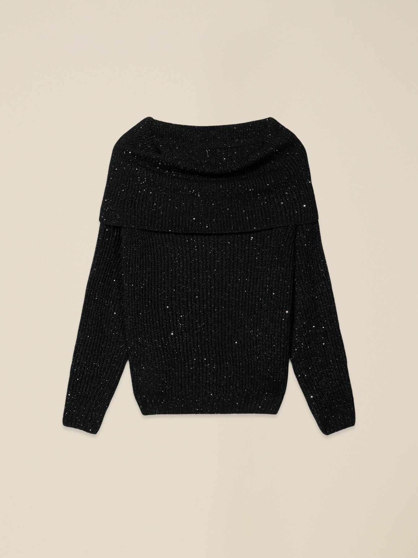 Maglia off shoulders con paillettes image number 3