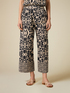 Pantalones wide leg cropped estampado image number 3