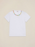T-shirt avec broderie en pierres color&eacute;es image number 4