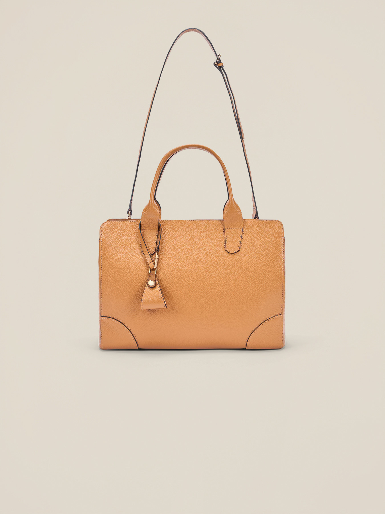 Genuine leather tote bag image number 3