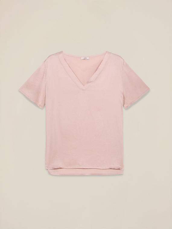 Bluse aus Viskose-Satin