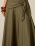 A-line poplin skirt with knot image number 2