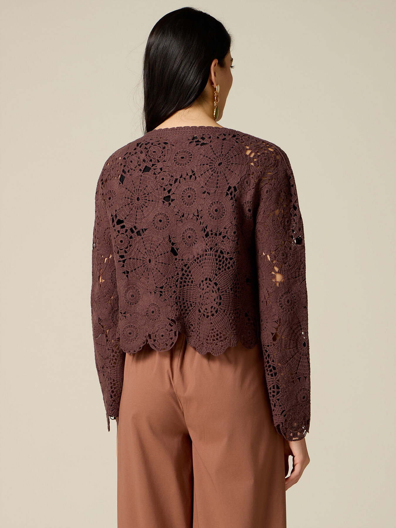 Short crochet cardigan image number 1