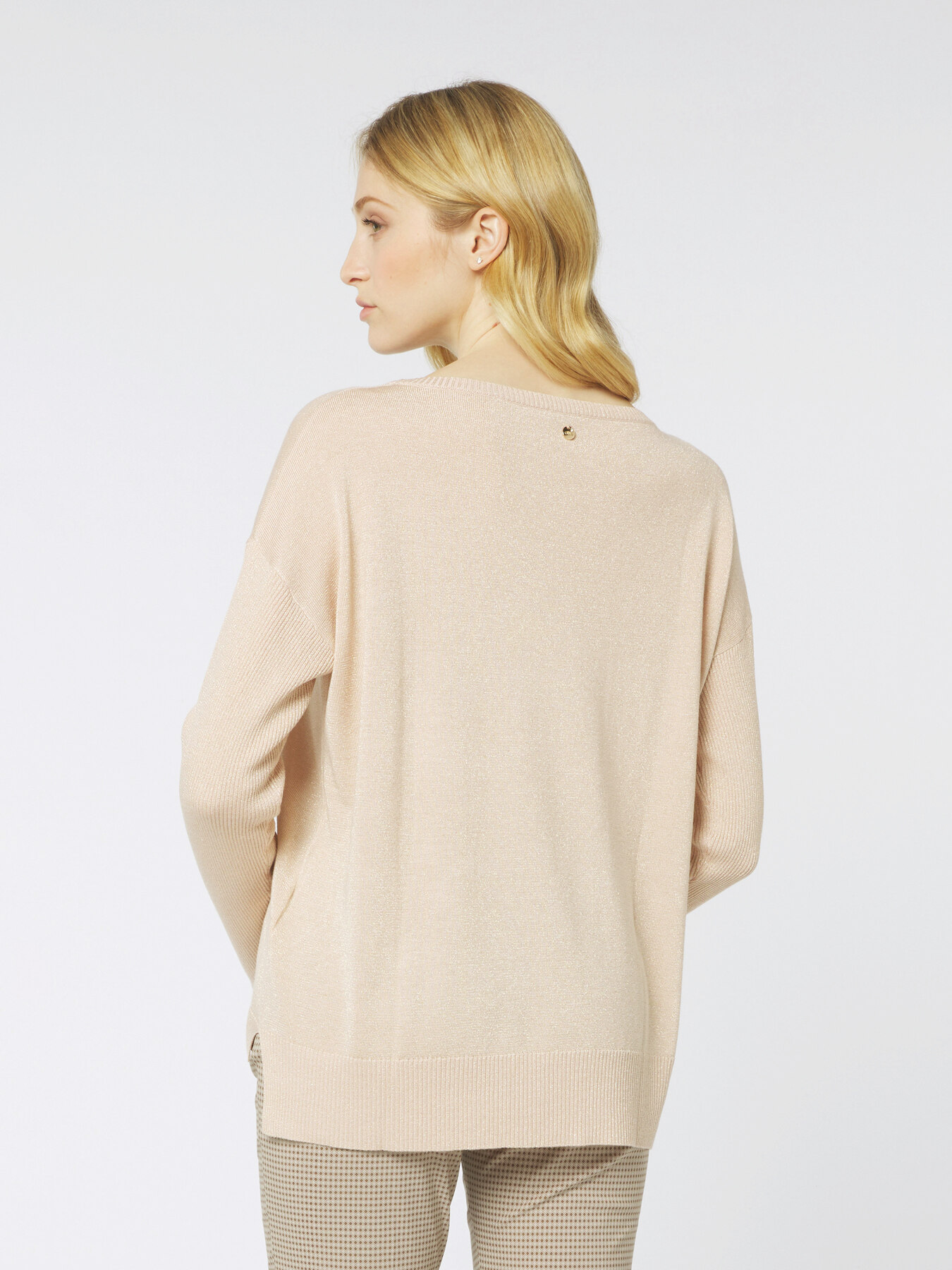 Maglia lurex scollo a barchetta image number 1