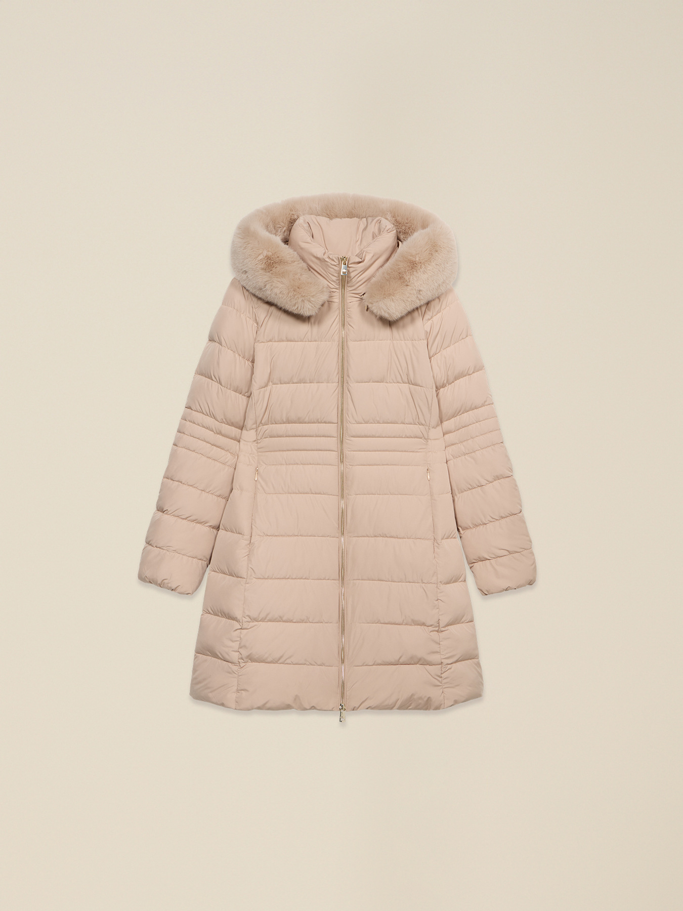 Midi down jacket with hood image number 3