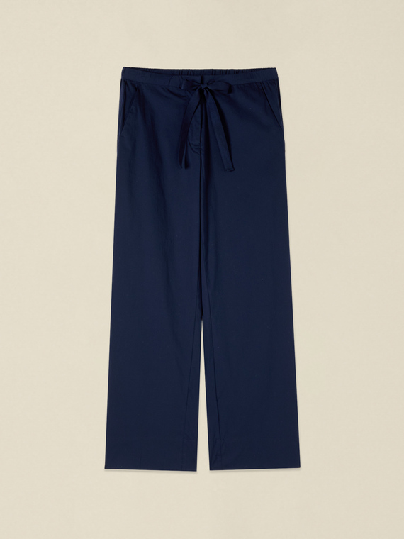 Palazzo pants in poplin
