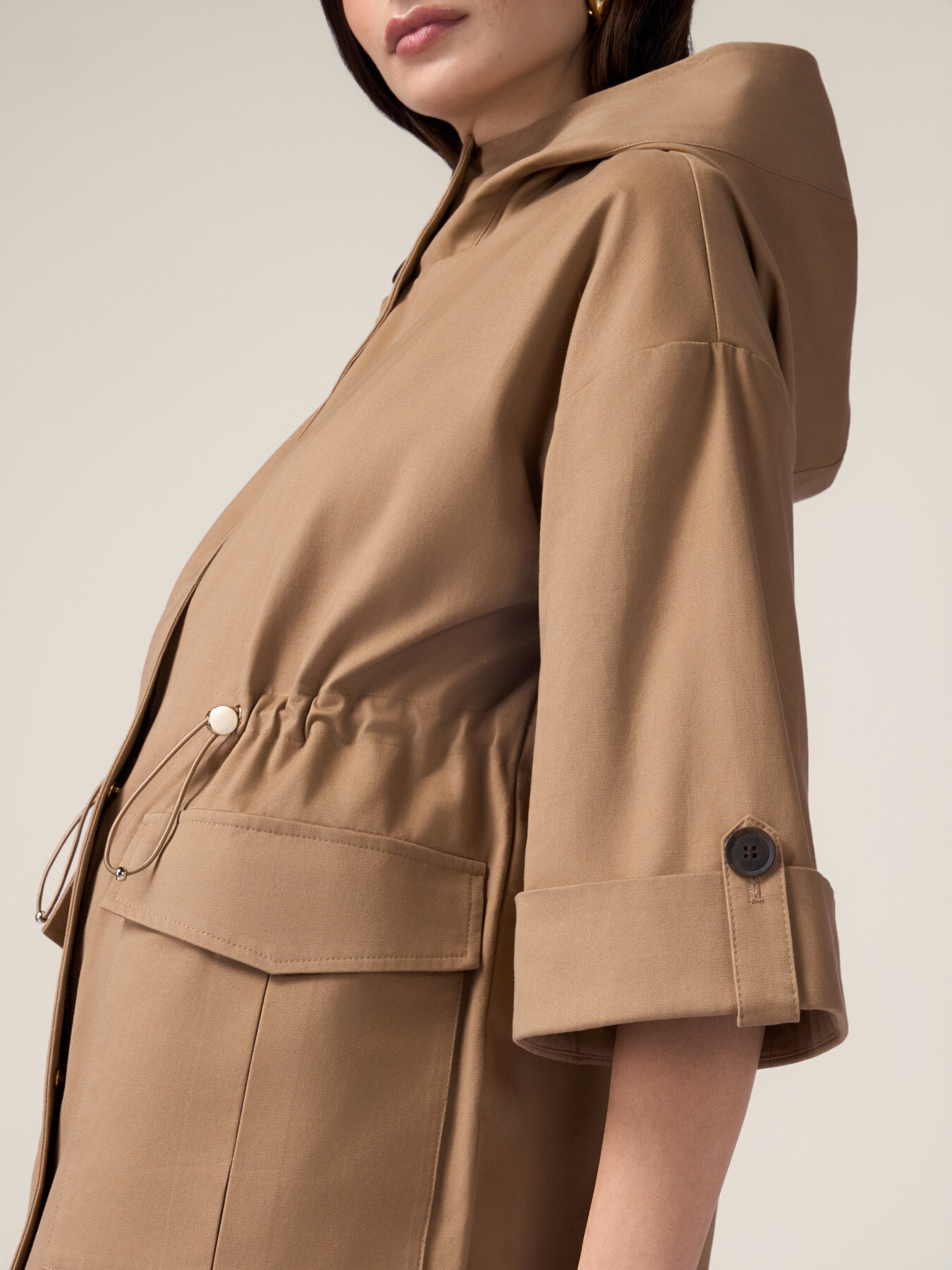 Parka over in cotone con cappuccio image number 2