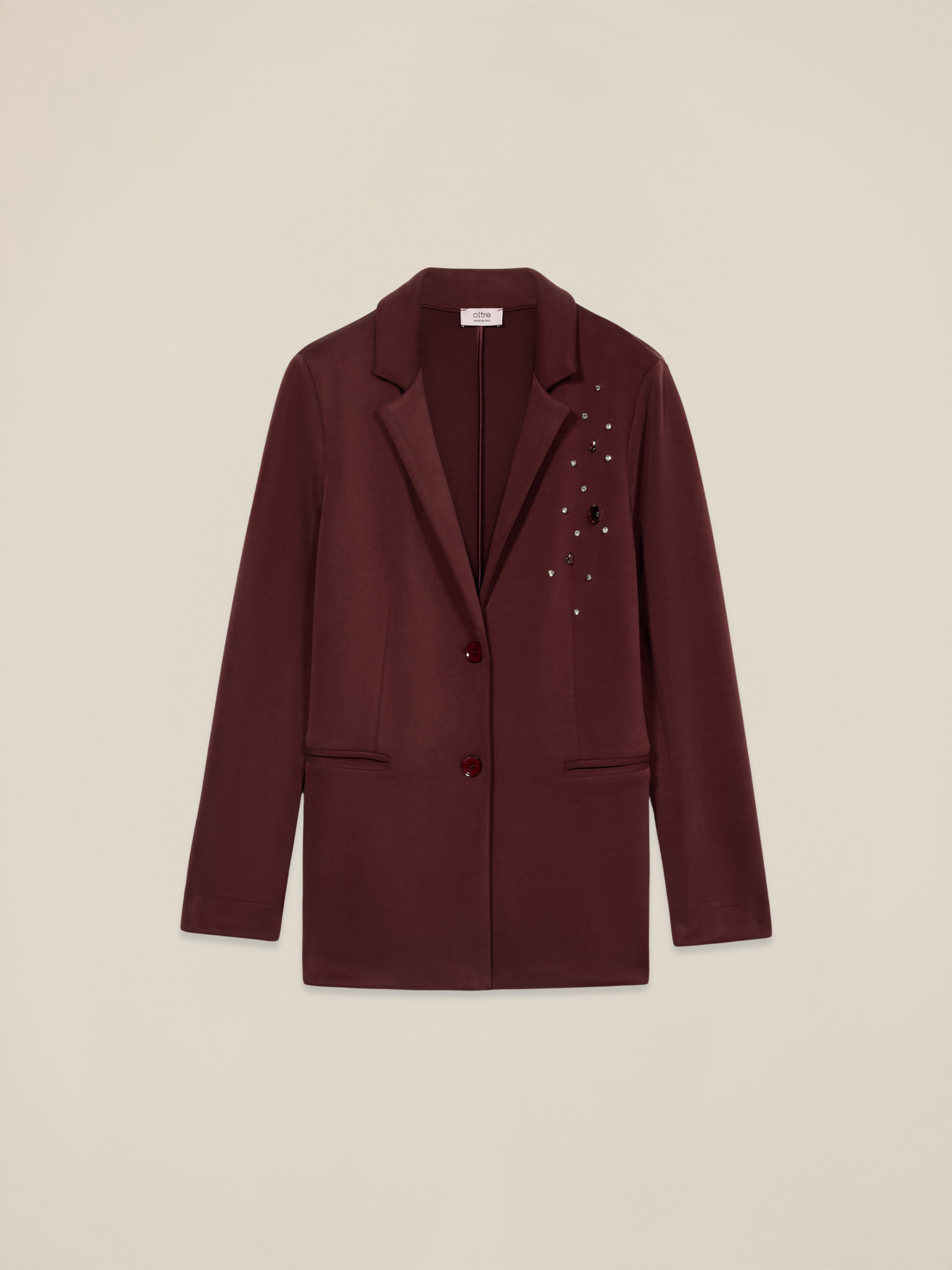 Scuba fabric jacket with appliqu&eacute;s image number 4