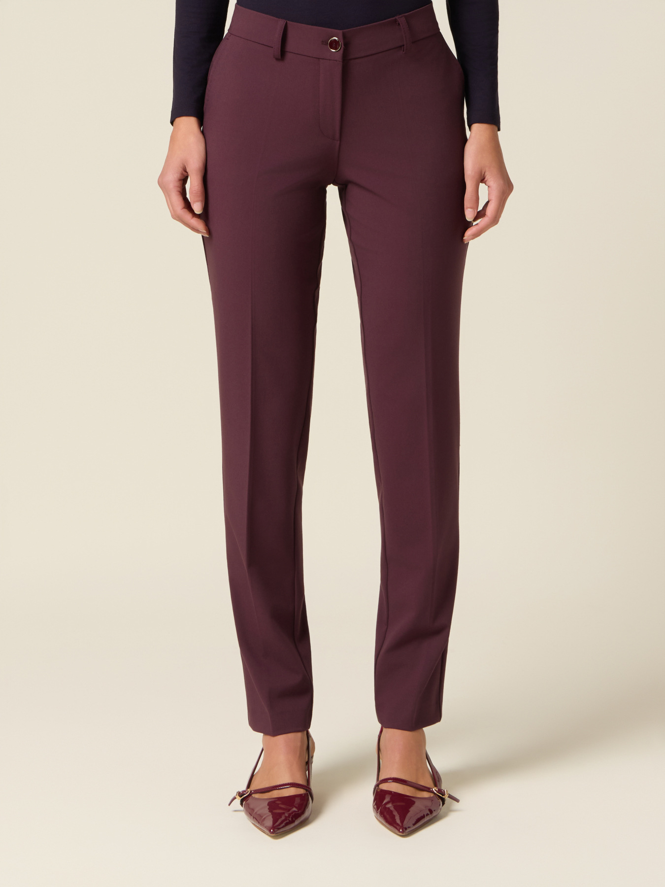 Viscose blend flannel trousers image number 3