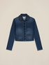 Giacca in denim con patch gioiello image number 4