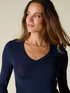 V-neck cashmere blend T-shirt image number 2