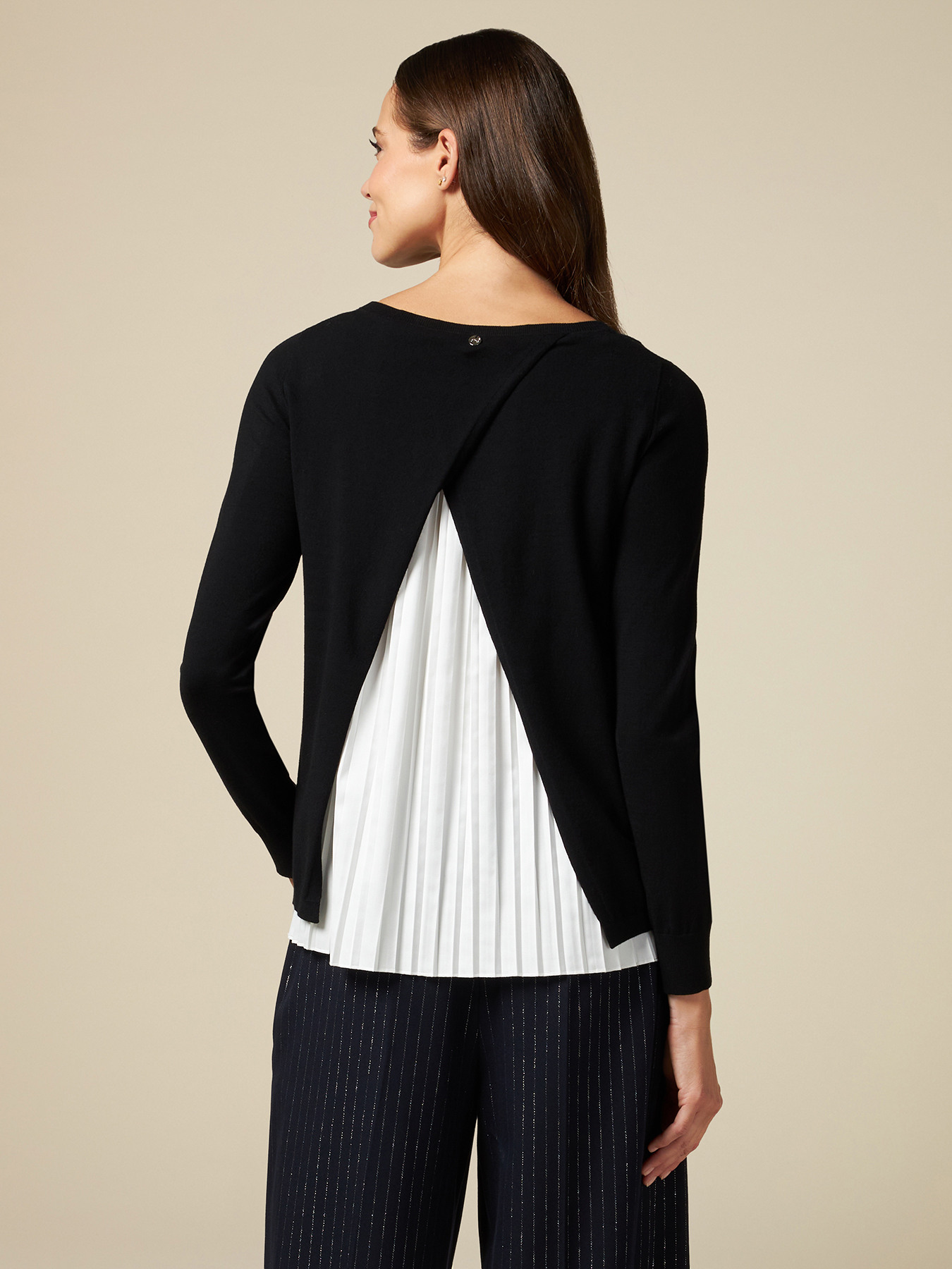 Pullover mit &Uuml;berlappungsoptik image number 1