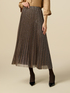 Pleated lurex midi skirt image number 3