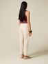 Pantalon en m&eacute;lange de lin avec bande en broderie anglaise image number 1