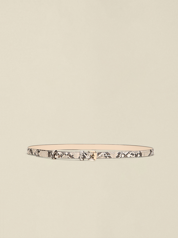 Slim reptile-effect belt