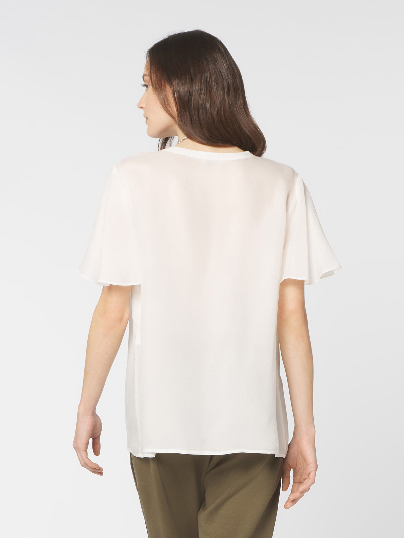 Short-sleeved Cupro blouse image number 1