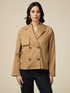 Trench corto doppiopetto in cotone image number 0