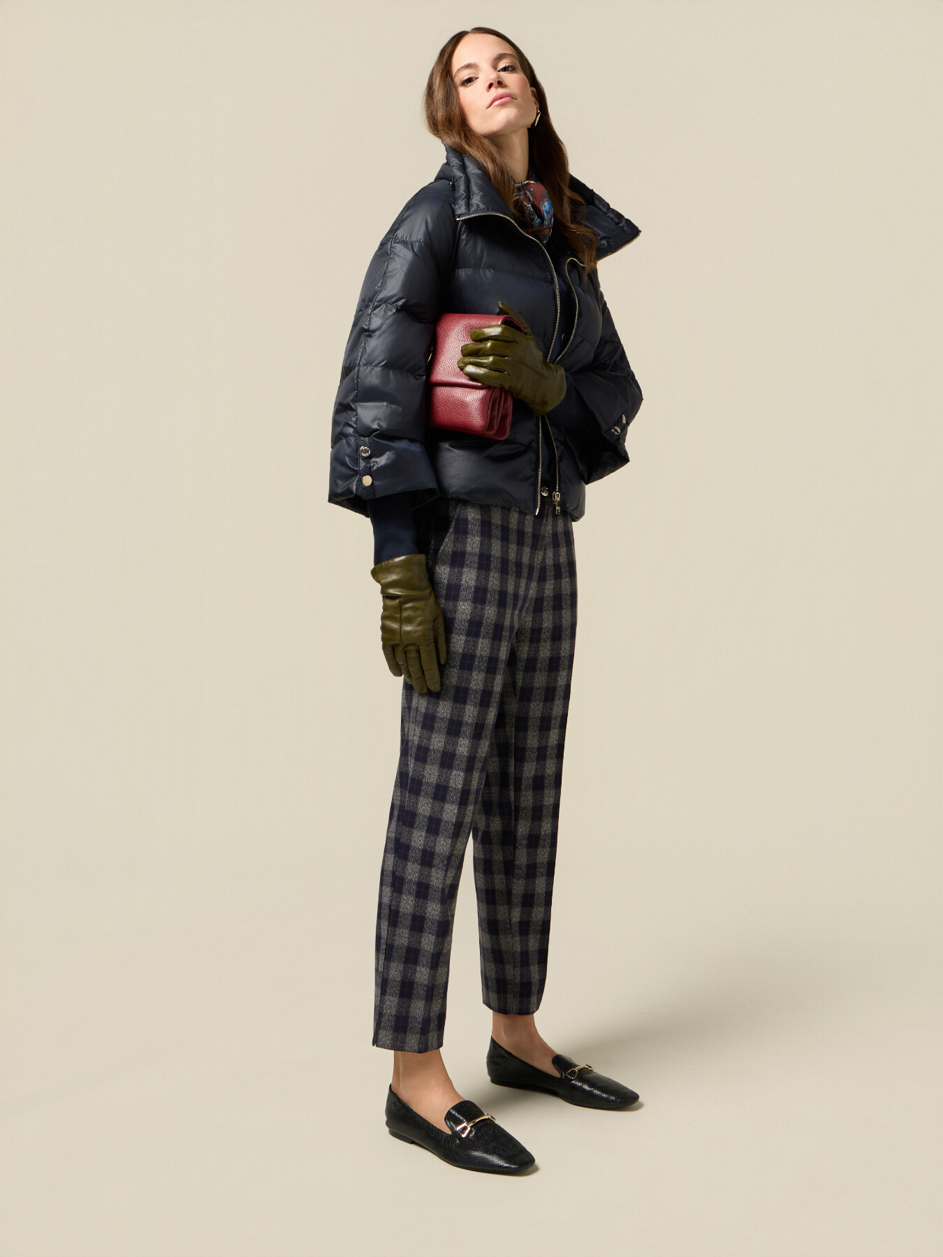 Carrot pants in check flannel image number 0