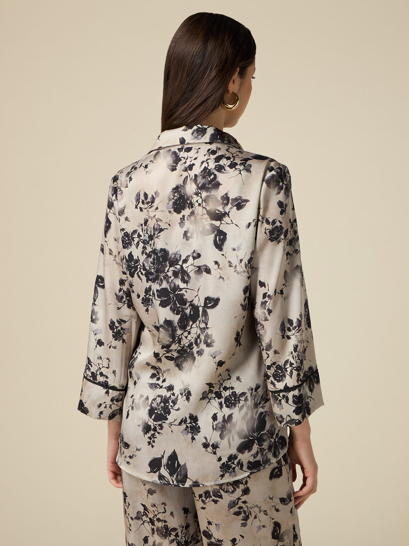 Camicia in raso fantasia image number 2