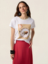 T-Shirt mit Druck und Applikationen image number 0