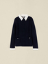 Cashmere-blend sweater with shirt details image number 3