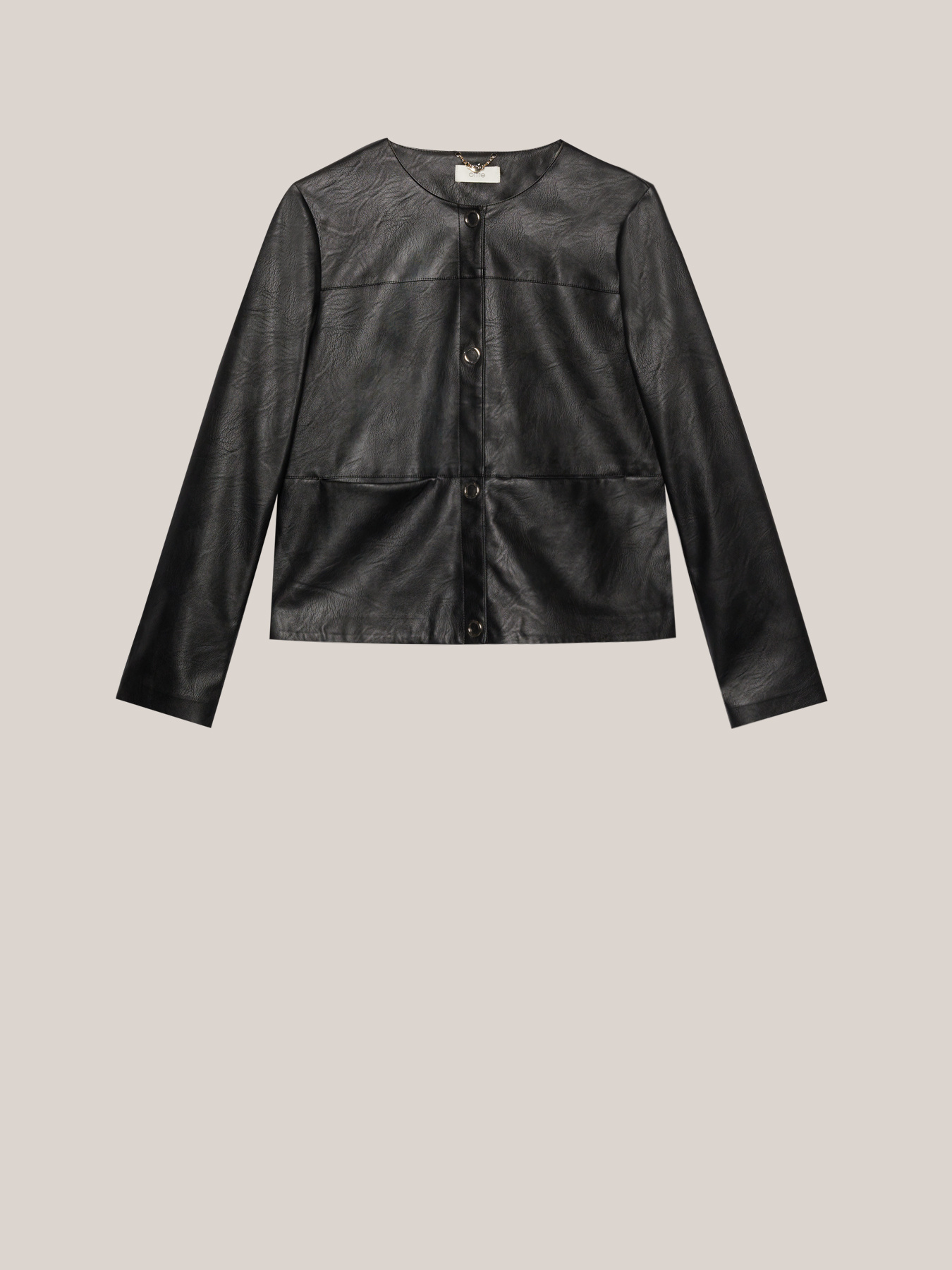 Veste boxy en similicuir image number 3
