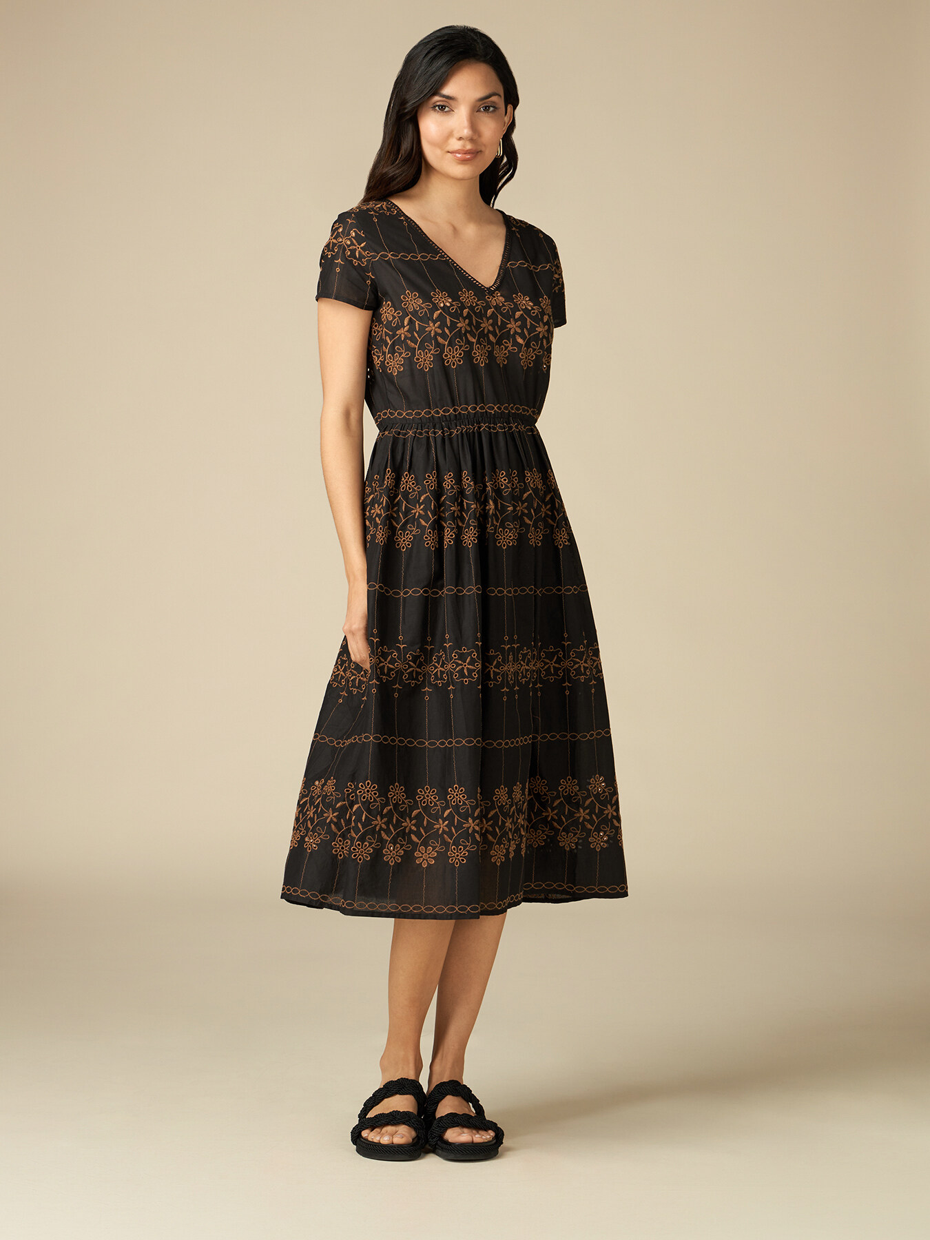 Midikleid mit Stickerei image number 3