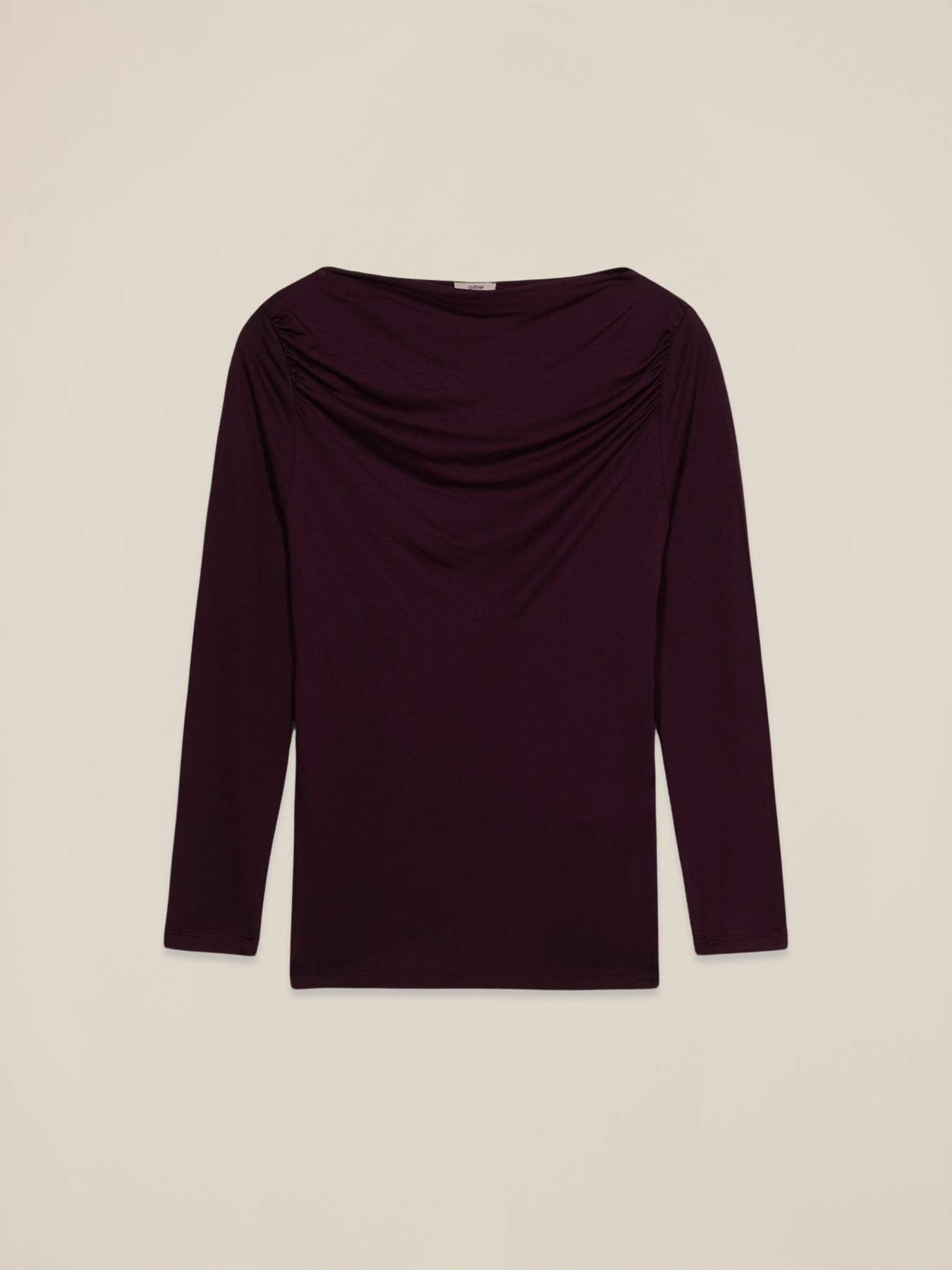 T-shirt en viscose avec drap&eacute; image number 3