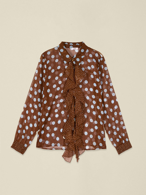 Camisa de lunares con lazo
