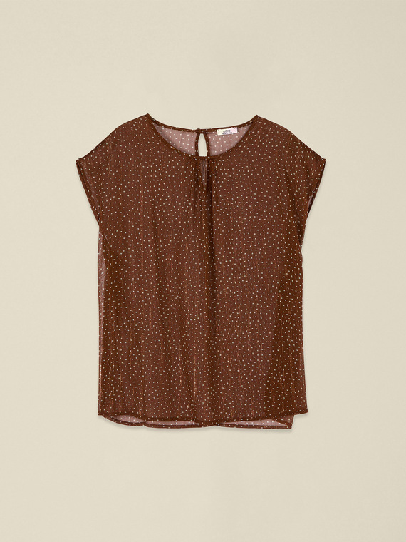 Blusa de crep&oacute;n estampada